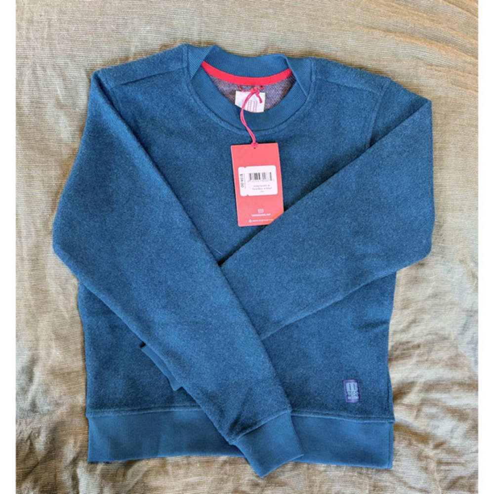 Topo Designs Global Wool Sweater (Women's XS) in Pond Blue